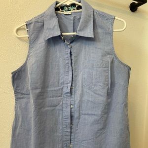 Boden Sleeveless Button down